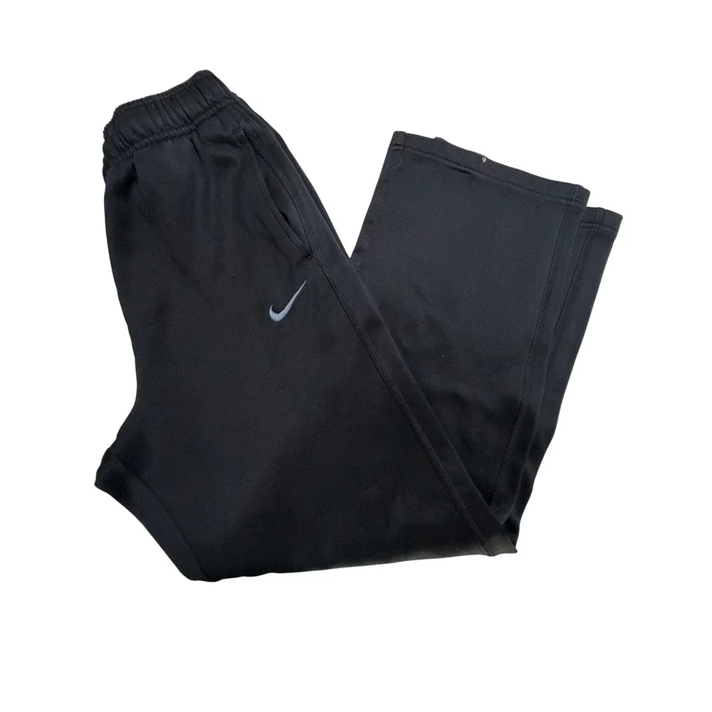 Nike Therma-FIT Black Wide Leg Sweatpants Boys XL Fleece Lined Athletic Pants